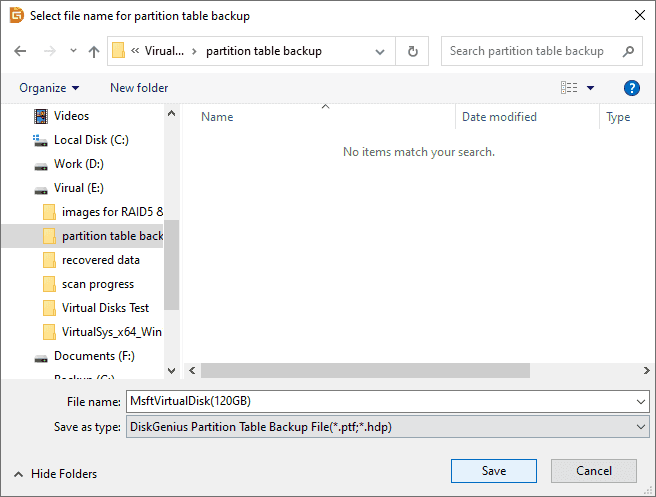 Backup and Restore Partition Table