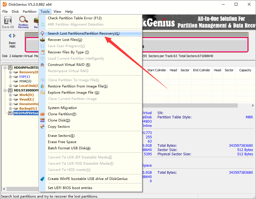 Recover Unallocated Partition