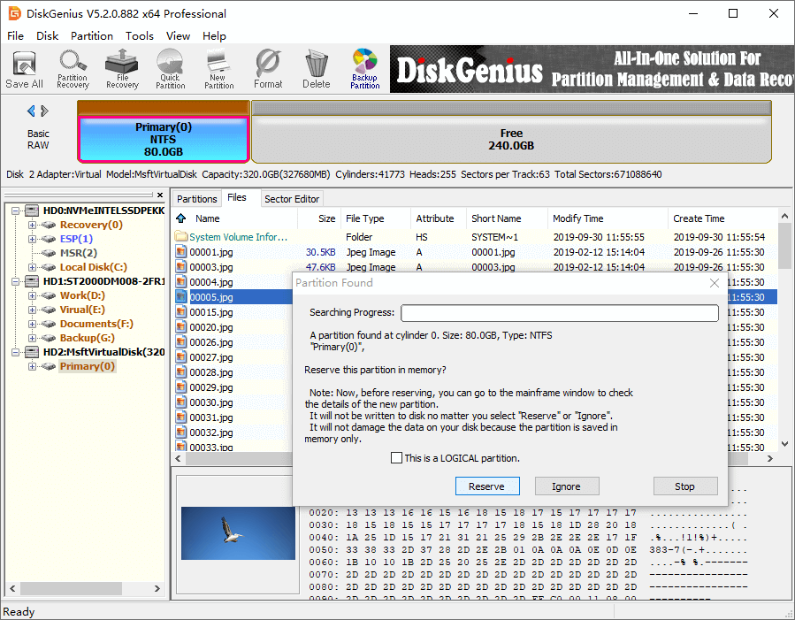 recover lost partition