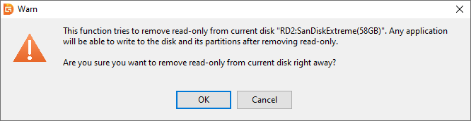 change disk status