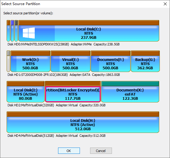 Clone BitLocker drive