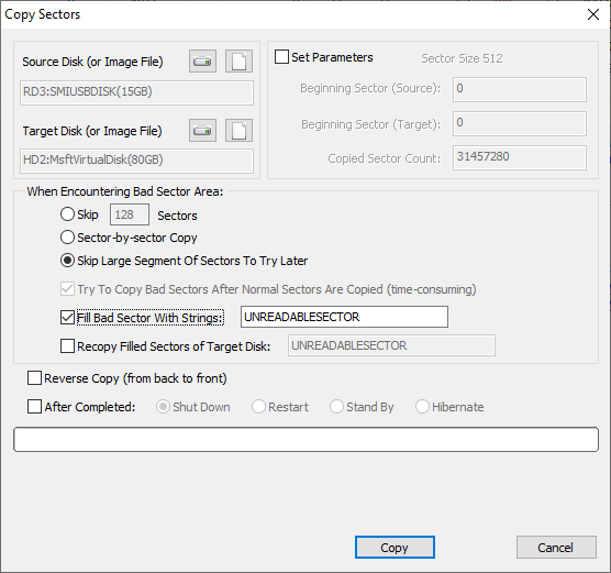 recover data from hard drive with bad sectors