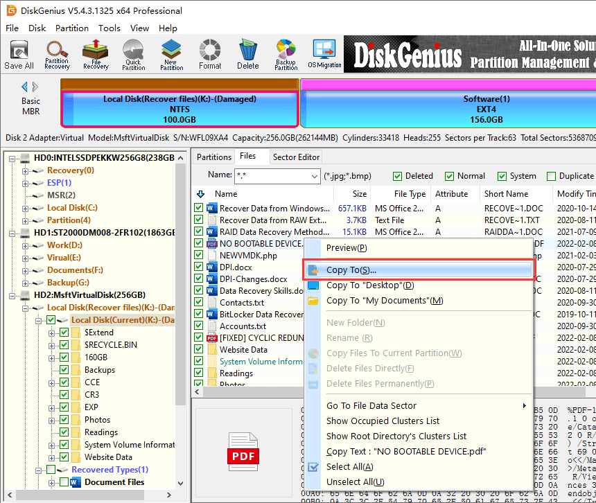 recover formatted partition