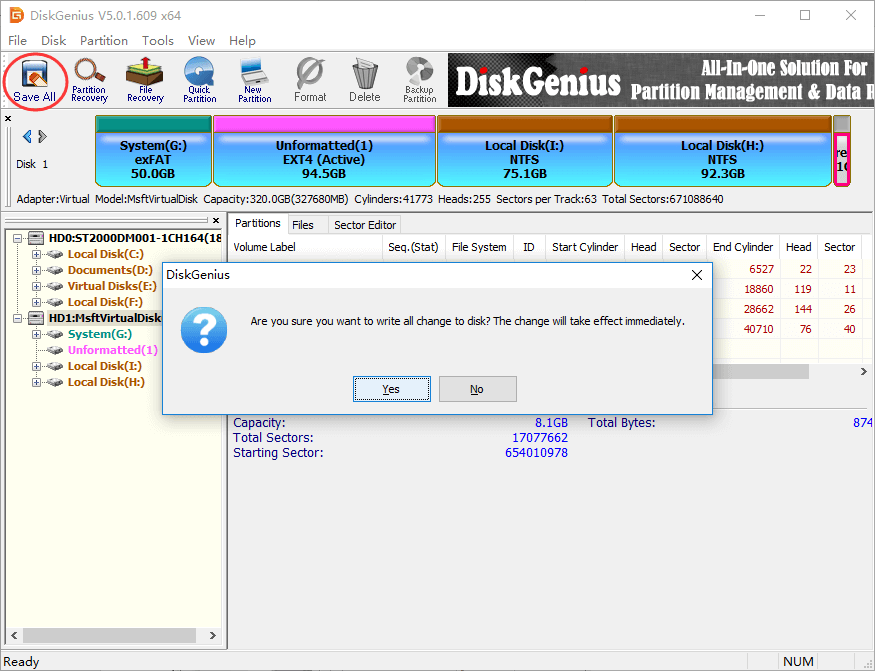 external hard drive unallocated