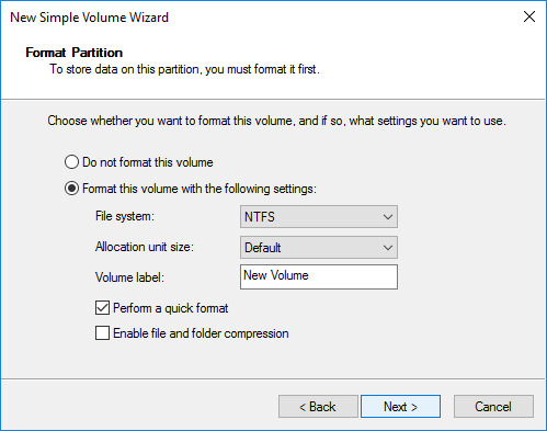 partition SSD