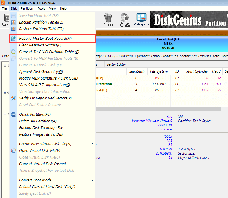 invalid partition table