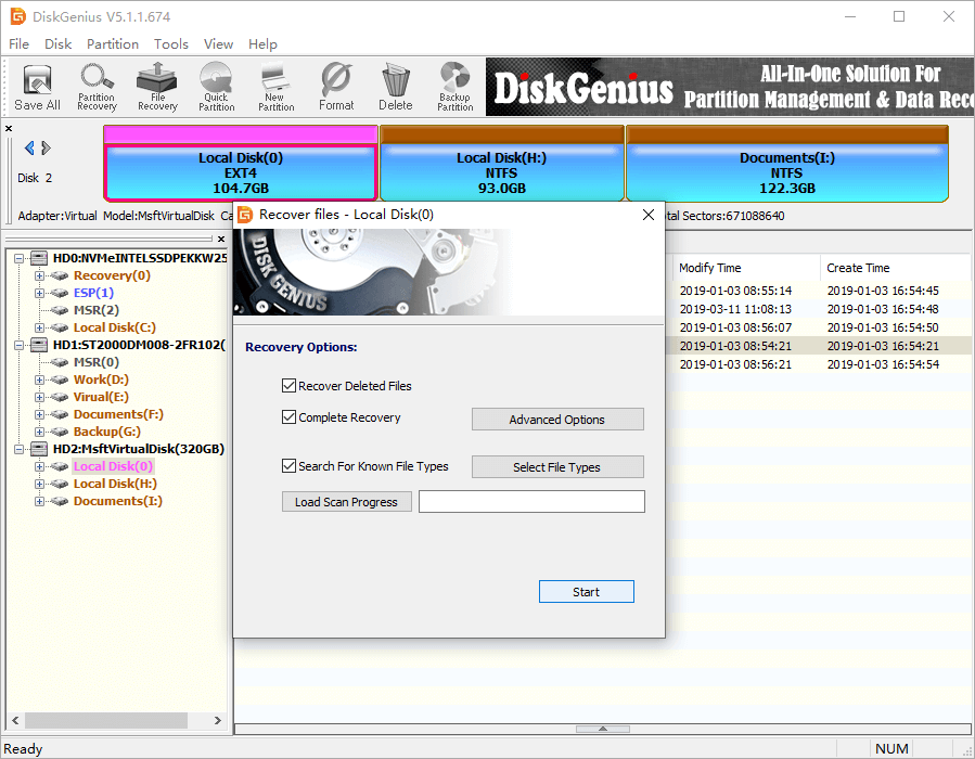 convert NTFS to EXT4