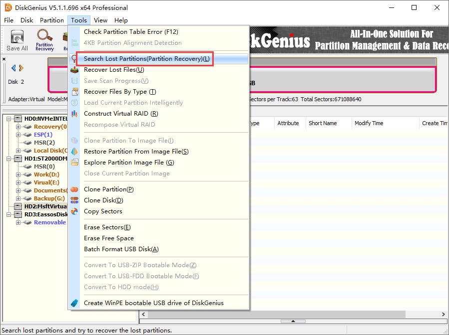 how to unpartition hard drive