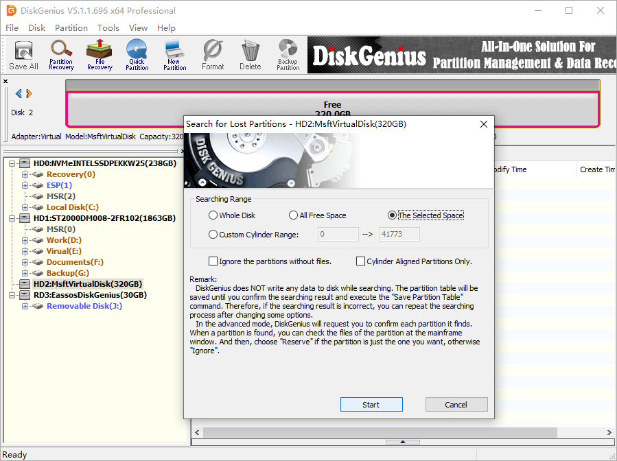 unallocated hard drive