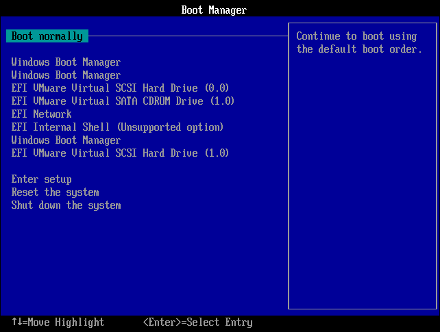 manage EFI/UEFI boot options from Windows