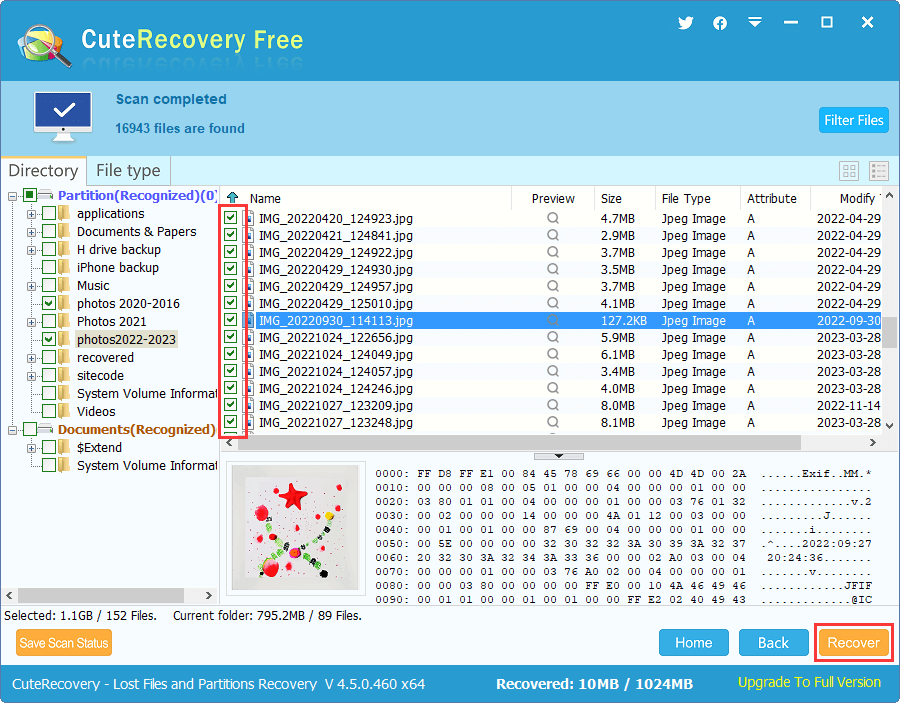 Recover deleted videos from PC