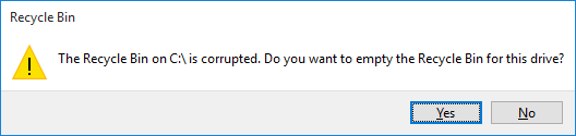 Recycle Bin corrupted