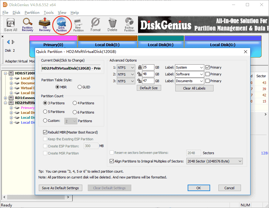 resize partition Windows 10