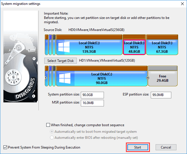 Transfer Windows 10 from HDD to SSD