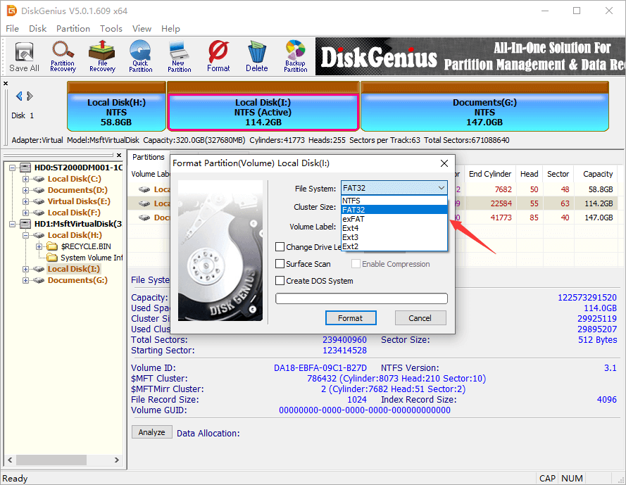 format external hard drive to FAT32